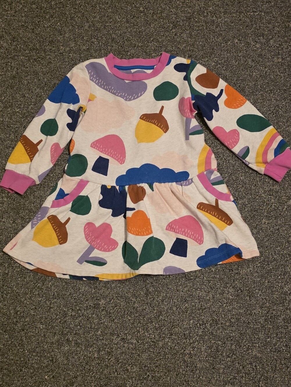 Mini Boden Girls' Acorn Long Sleeved Dress